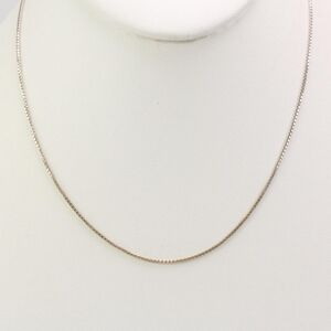 18k White Gold Women Men Chain Necklace 16 in